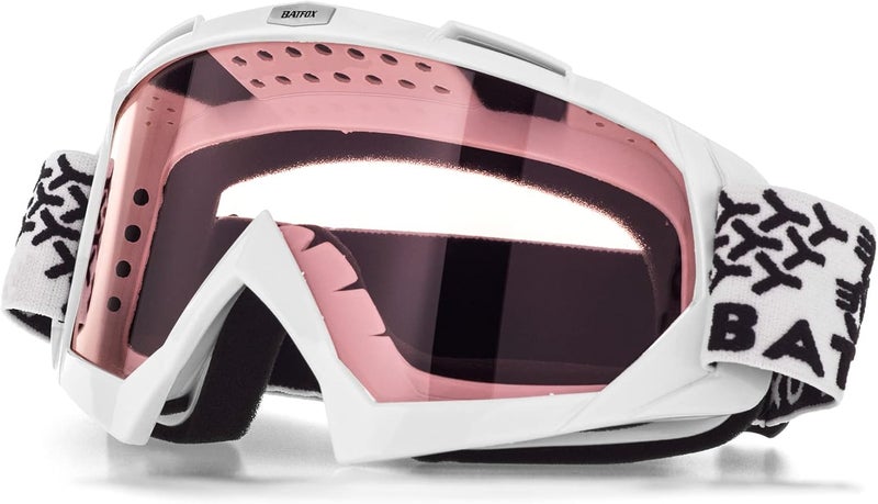 BATFOX Dirt Bike ATV Goggles Motorcycle Gear Riding Motocross Dirtbike 4-Wheeler MX DH Accessories Goggles Glasses for Men Women Youth UV400 Protection Dust-proof Anti-Slip Strap - Image 1